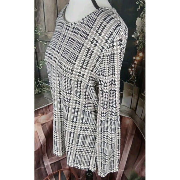 By Chioc's Blouse Size 2 Us L Plaid Long Sleeve 100% Cotton - Picture 2 of 7